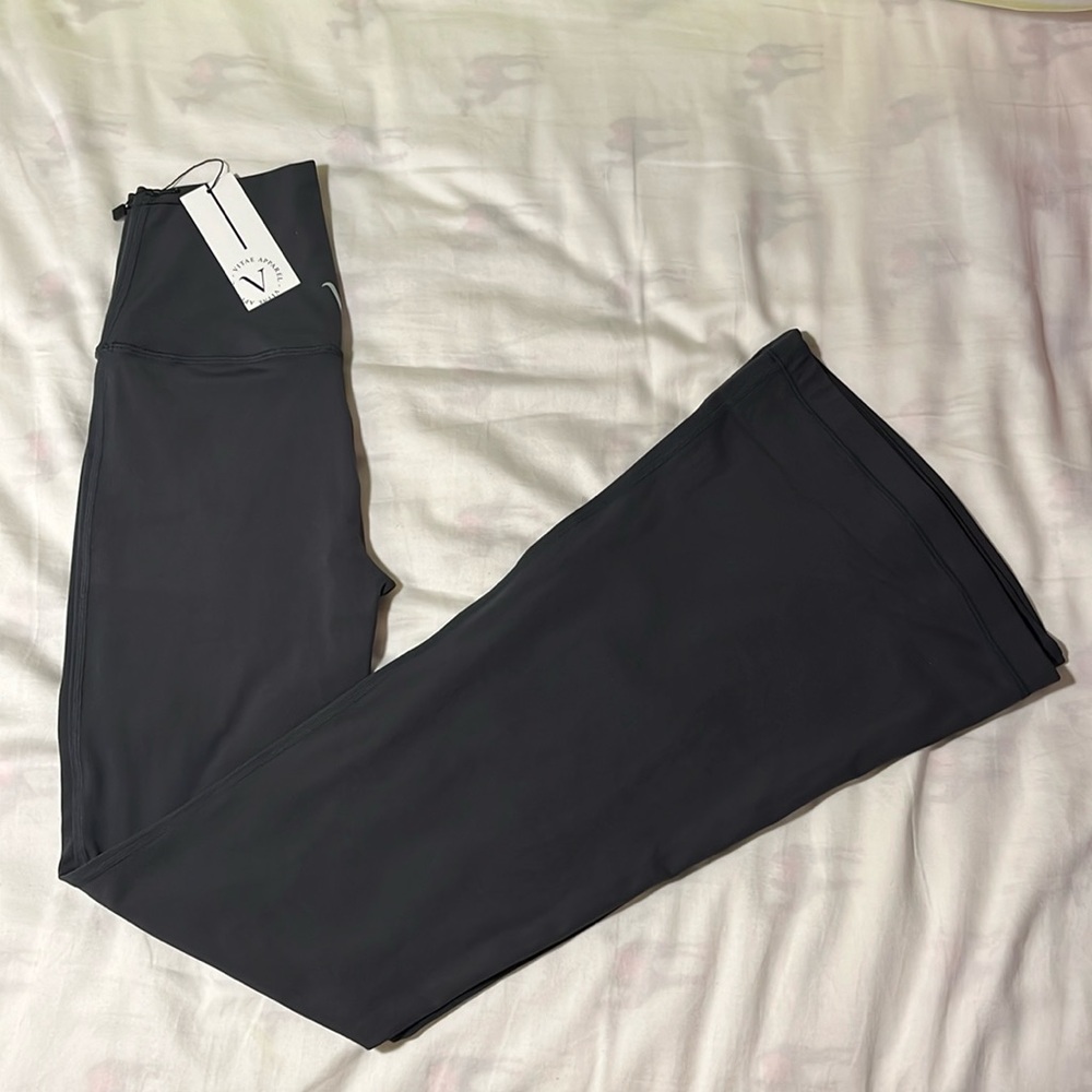 Vitae Apparel flare charcoal leggings